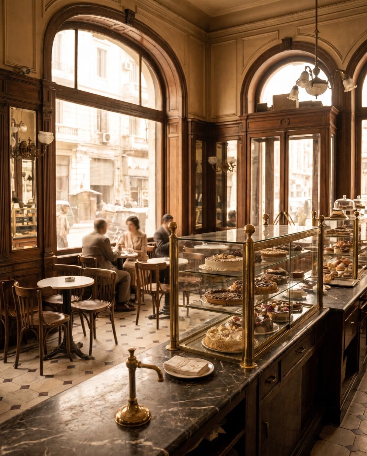 Inside the café