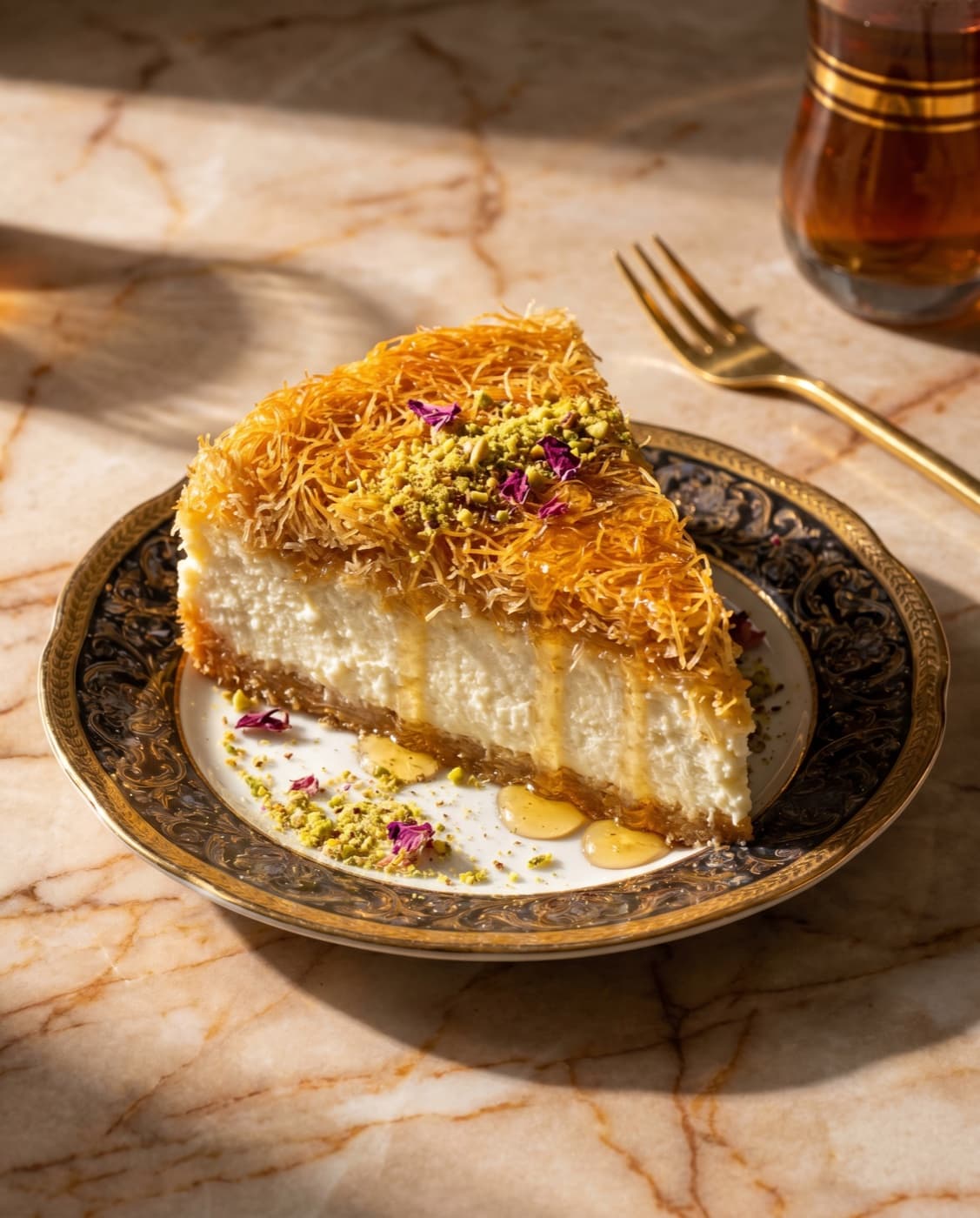 Kunafa Cheese Cake